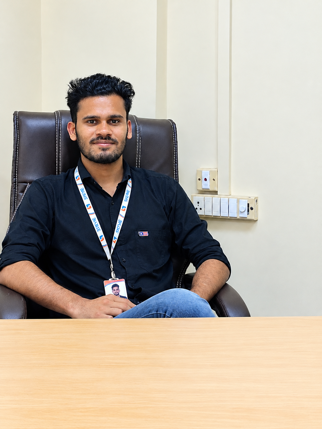 Professional Office Portrait with SYNATE Lanyard